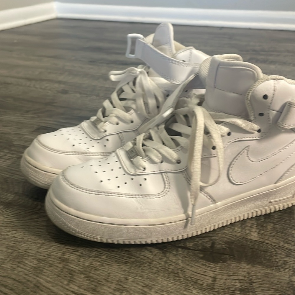 Nike Air Force high top worn